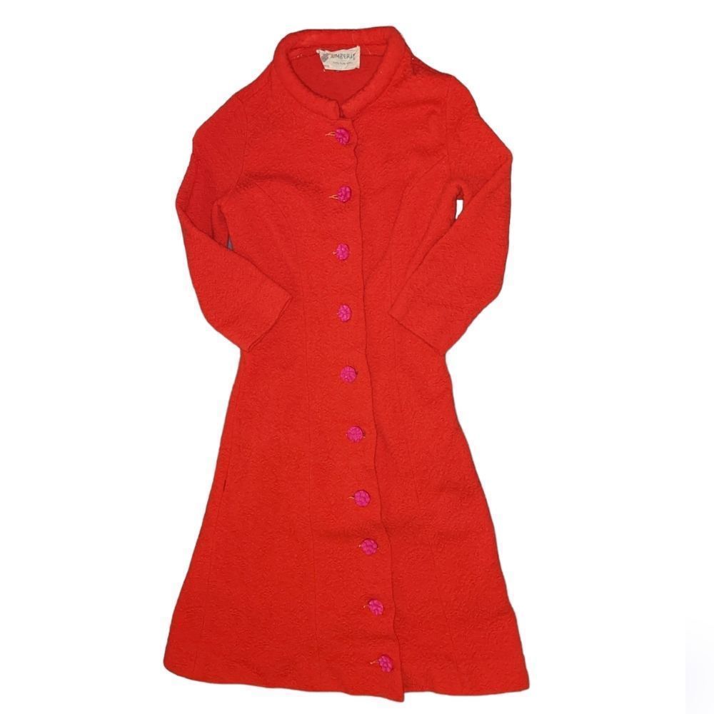 Kimberly vintage 40s union made Red Wool coat size 10